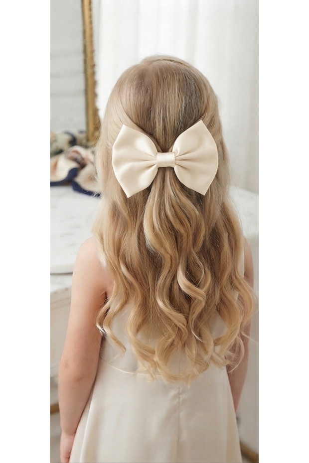 Satin Bow Hair Clip Set of 2 for Girls – Tiara Hair Clips (Hair Clips)