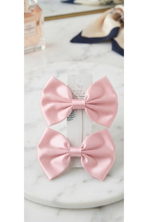 Satin Bow Hair Clip Set of 2 for Girls – Tiara Hair Clips (Hair Clips)