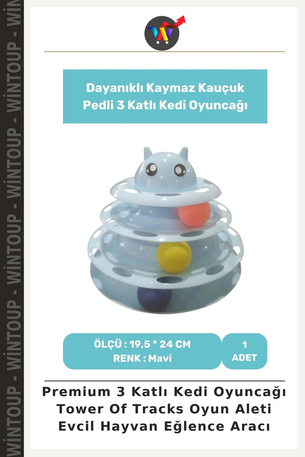 Premium 3-Tier Cat Toy: Tower of Tracks Play Set—Pet Entertainment Tool
