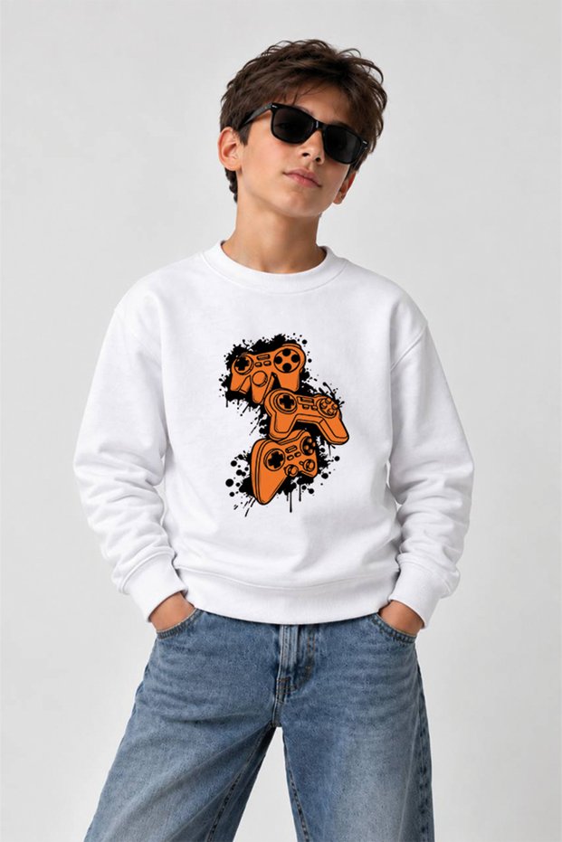 Printed Crew-Neck Sweatshirt for Boys