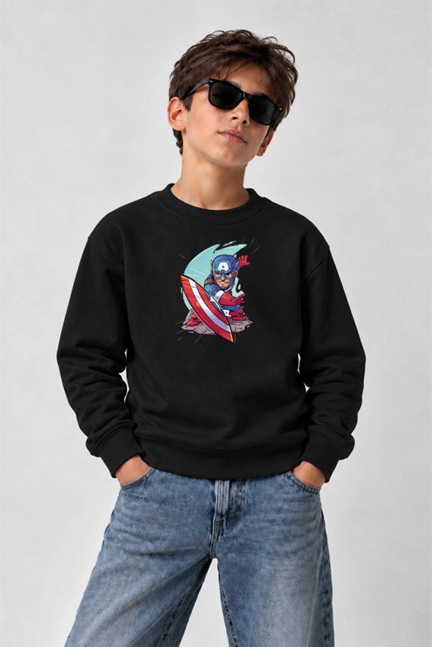 Printed Crew-Neck Sweatshirt for Boys