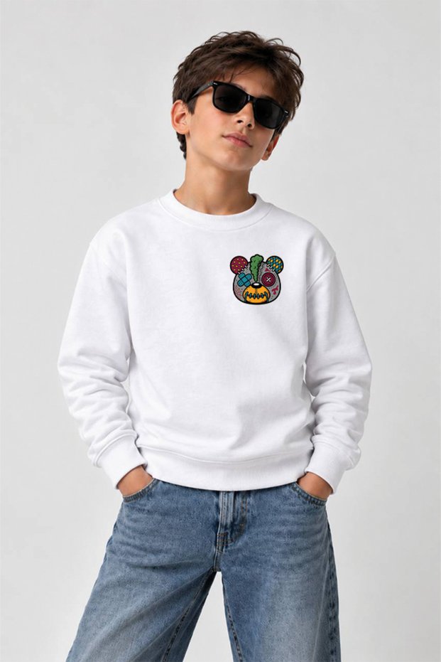 Printed Crew-Neck Sweatshirt for Boys