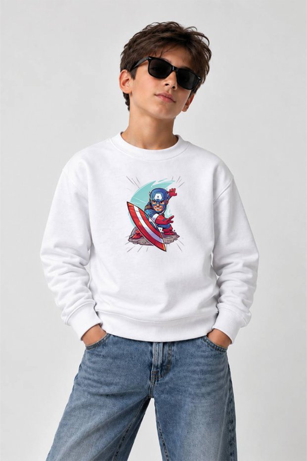 Printed Crew-Neck Sweatshirt for Boys