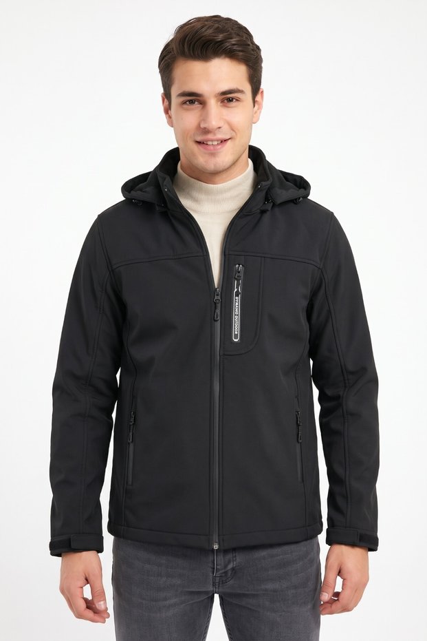 Jachetă softshell cu glugă pentru bărbați BGL-ST05821