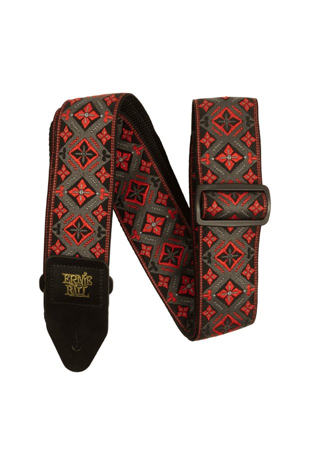 P05346 Red King Jacquard Guitar Strap