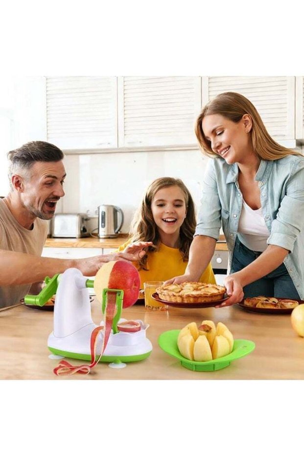 Manual Apple Peeler Machine with Apple Slicer and Corer, Hand Crank Fruit Peeling Tool