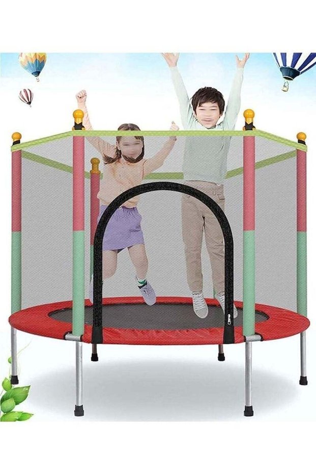 5FT Kids Trampoline with Safety Enclosure Net, Indoor and Outdoor Toddler Trampoline, Spring Frame