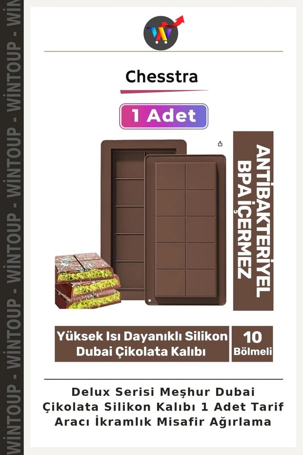 Deluxe Series Famous Dubai Chocolate Silicone Mold, 1 Piece—Baking Tool, Treats, and Entertaining Guests