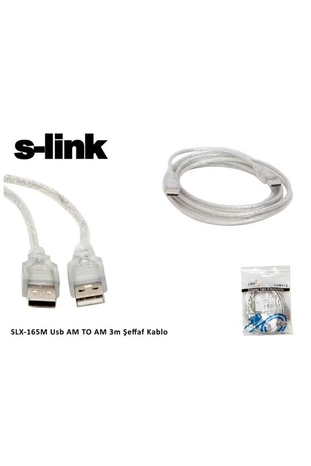 Sl-165M, Two-End Male M/M USB Cable, USB to USB 2.0 Cable, 3m