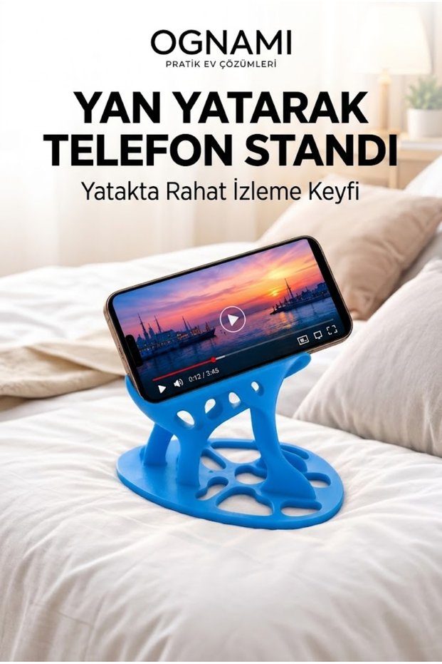 3D Phone Stand for Use While Lying on Your Side - Phone Holder for Beds and Chairs