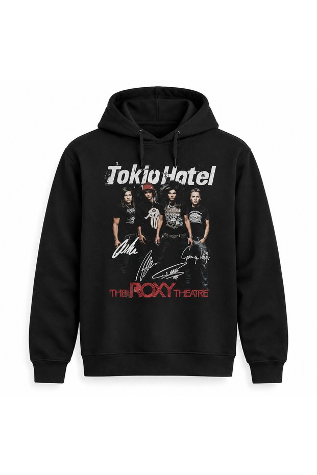 Tokio Hotel The Roxy Theatre DTG-Printed Hooded Sweatshirt (No Pockets)