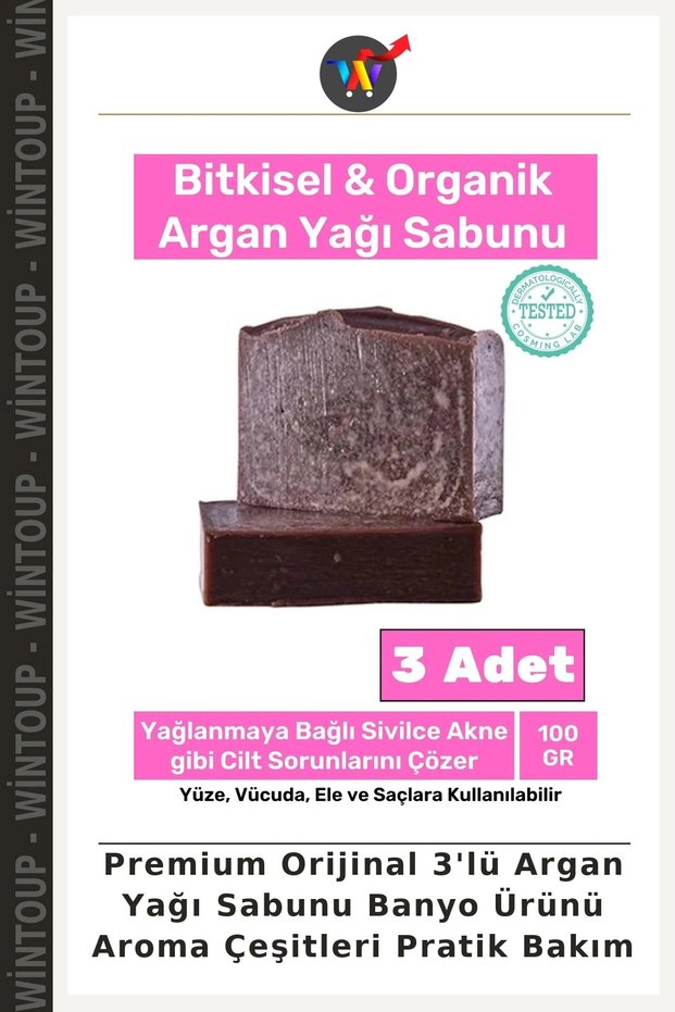 Premium Original 3-Pack Argan Oil Soap Bath Product Scent Varieties Convenient Care