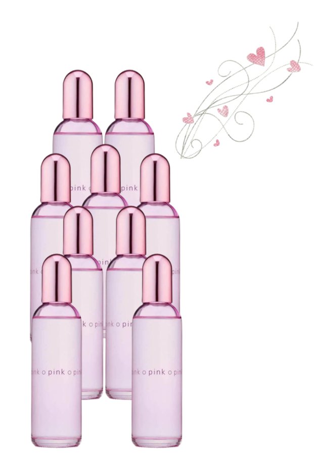 9 قطع عطر وردي 100 مل