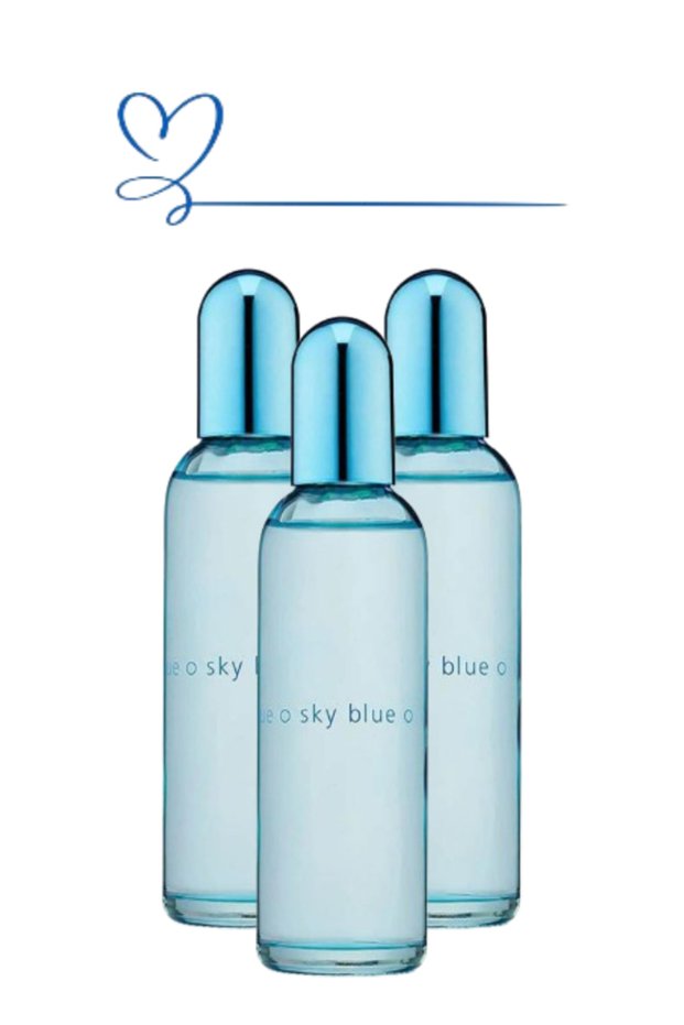 3 قطع عطر أزرق سماوي 100 مل