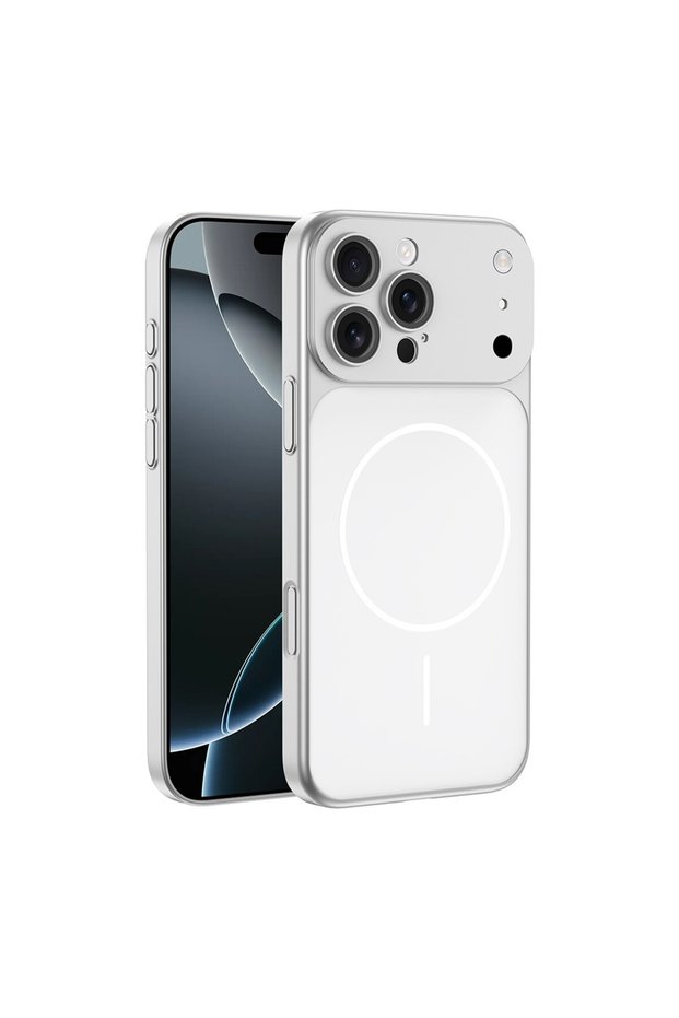 غطاء لهاتف iPhone 15 Pro Max، بتصميم 18 Pro Max، مع حماية لعدسة الكاميرا، متوافق مع MagSafe.