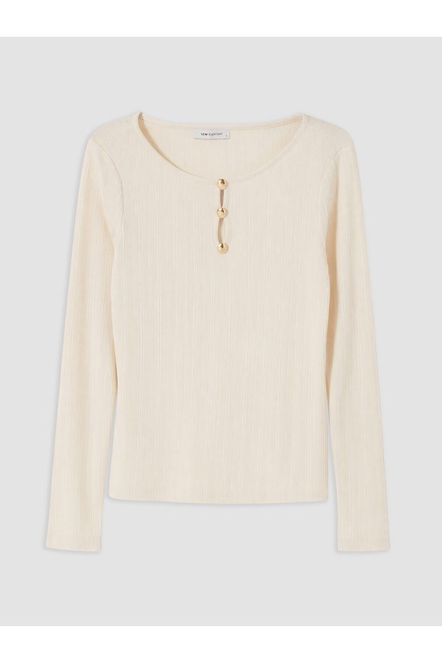 LCW EVERYDAY Beige Ribbed Knit Camisole, Straight-Cut & Slim-Fit, Long-Sleeved Women's Bodysuit—The ALITA CITY Difference