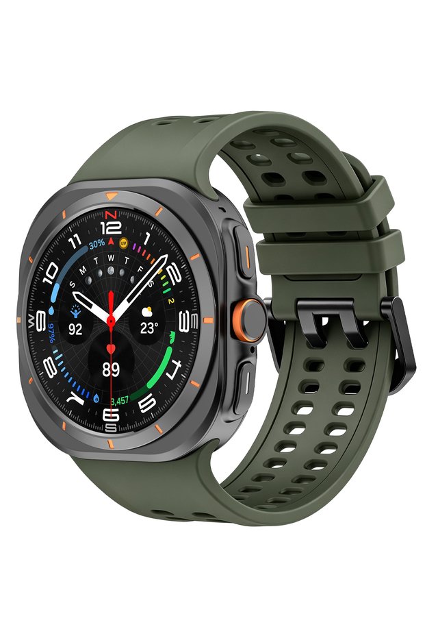 Galaxy Watch Ultra a-Army Green Original Silicone Strap for Samsung Galaxy Watch Ultra 2 Sports Corr