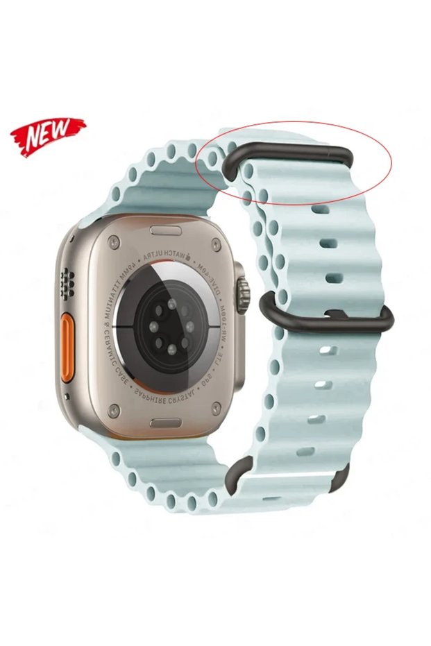 S10-46 42 44 45 49mm B Ice Blue Ocean strap For Apple Watch Ultra 2 Band 49mm 10 9 8 7 45mm 41mm Sil
