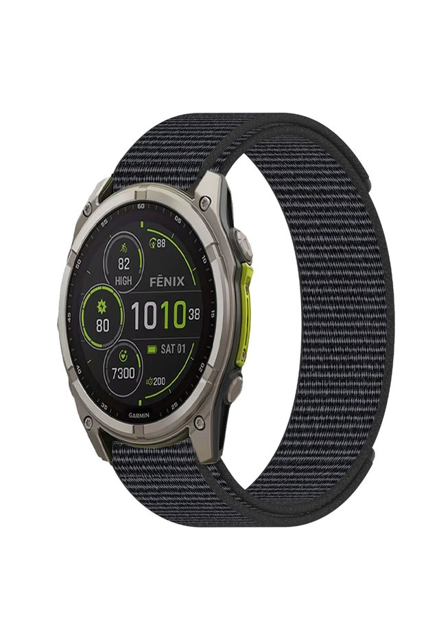 Quick Fit 20mm Dark grey 20mm 22mm 26mm Hook Loop Nylon Strap For Garmin Fenix-Tactix-Quatix 8 Sport