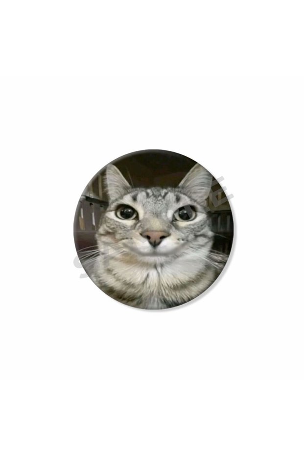 32mm style-22 Funny Meme Cat Button Badge, Cute Kitten Round Pin, Kawaii Pet Brooch for Backpack Clo