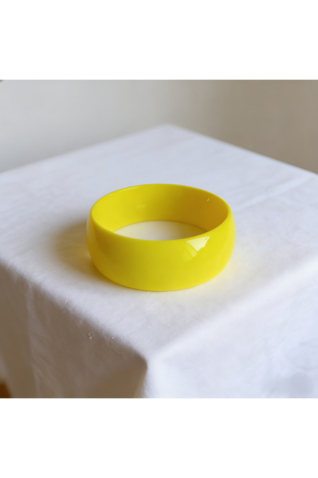style 1 Fashion Plastic Bangle Solid Color Smooth Surface Non Fading Bracelet Hand Jewelry