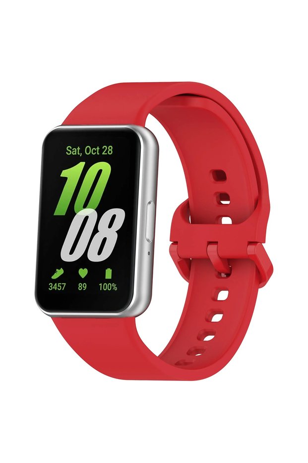 Samsung Galaxy Fit 3 Red Silicone Strap for Samsung Galaxy Fit 3 Official Sports Bracelet Replacemen