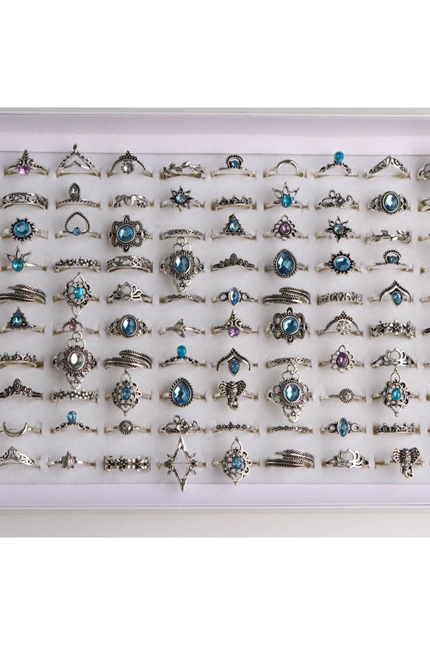 20pieces Mix Style 20/30/50Pcs/Lot Fashion Charm New Design Rhinestone Rings For Women Men Mix Style