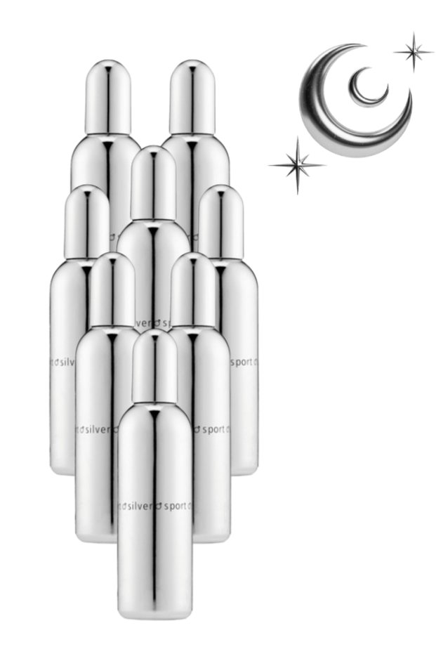 8 قطع عطر رياضي فضي 100 مل