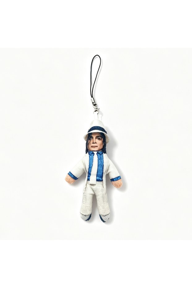 k1091-3 Michael Jackson Cosplay Prop Doll Plush Stuffed Figure Dolls Phone Pendant Backpack Keychain