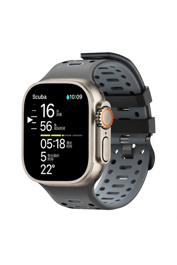 44mm-45mm-46mm-49mm Black-Gray For Apple Watch Ultra 2 3 Men's Strap 49mm iWatch Band Series 11 10 4