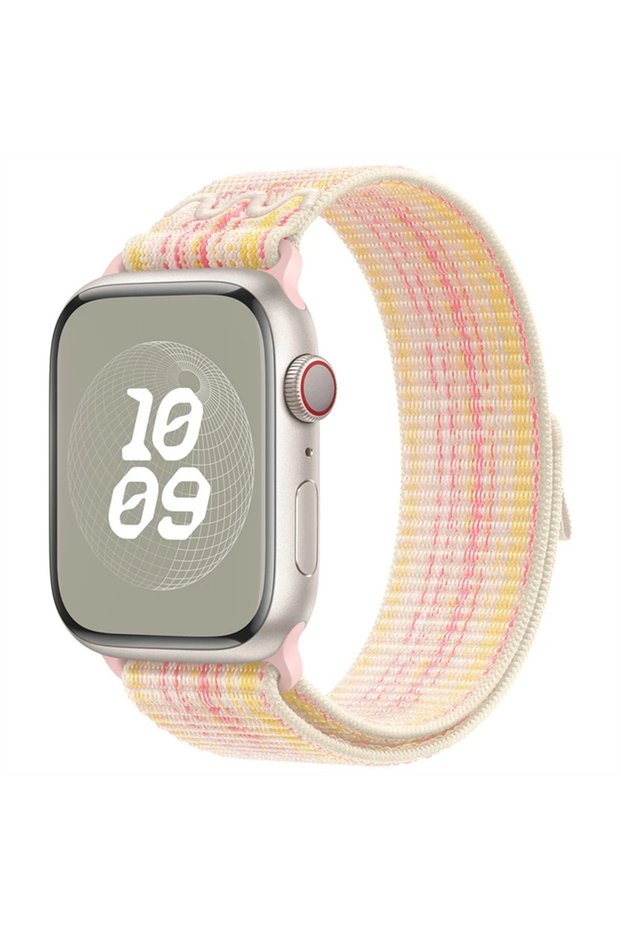 38-40-41-S11(10)42MM Starlight Pink Nylon Sport Strap for Apple Watch 46mm 42mm 49mm 45mm 41mm 44mm