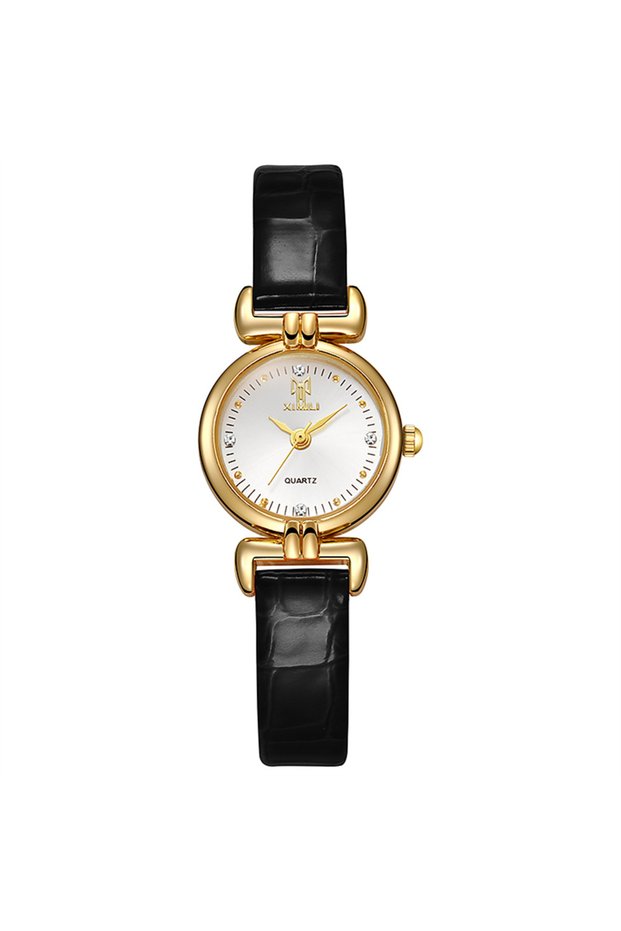 Black Fashion Small Dial Women Quartz Watch Luxury Leather Strap Ladies Wristwatches Reloj Hombre