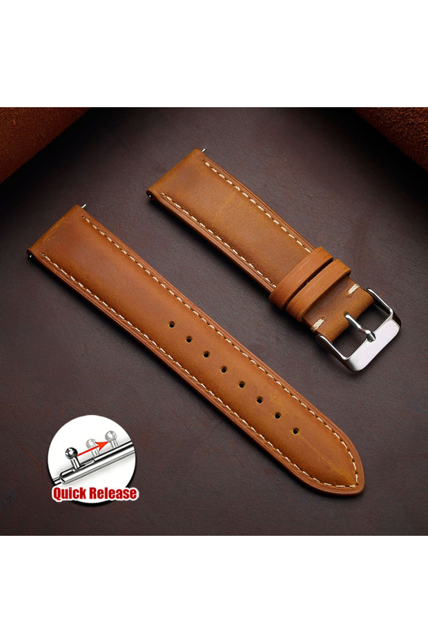 18mm Yellow Brown Cowhide Watch Strap 14mm 16mm 18mm 20mm 22mm 24mm Vintage Dark Brown Quick Release