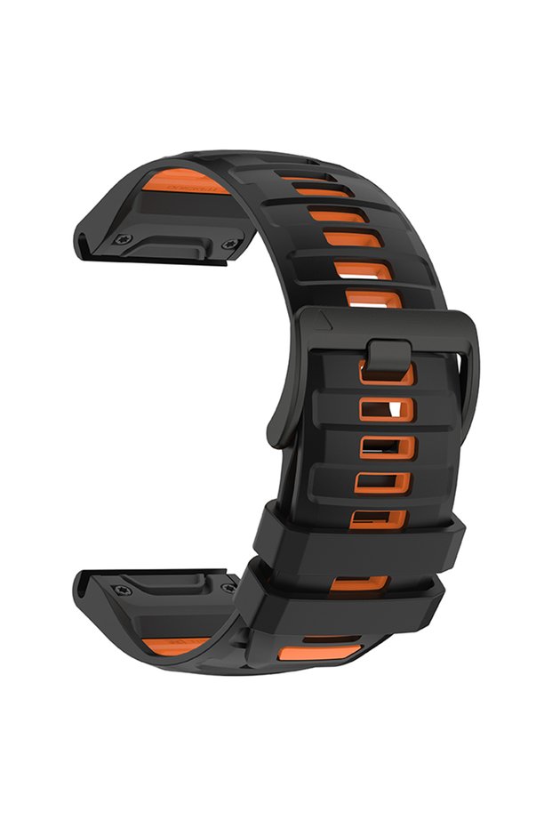 QuickFit 26mm a-Black Orange Quick Fit Fenix9 Official Band 22mm 26mm Sport Silicone Strap For Garmi