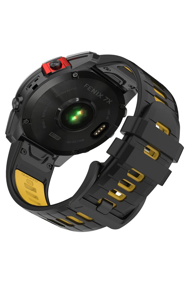 1Pcs 22mm QuickFit a-Black Yellow 22/26mm Watch Band For Garmin Fenix 7X 8 Pro 51mm 47mm Sports Brac