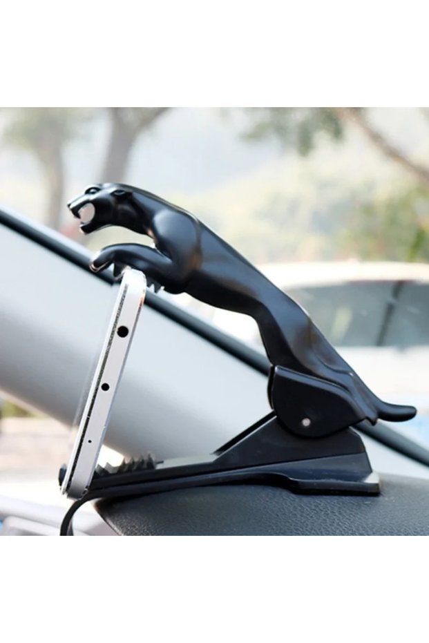 black Car Phone Holder Car Accessories Interior Multifunctional Buckle Style Instrument Panel Leopar