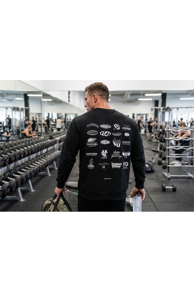 VQ MEN'S GRAPHIC BLACK SWEATSHIRT