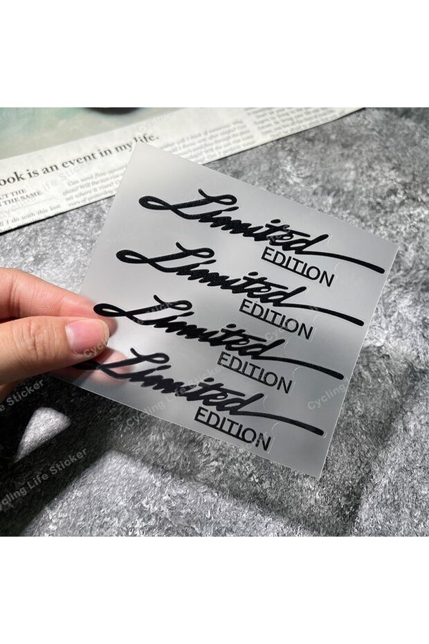 10x8.7CM Black Limited Edition Motorcycle Stickers Waterproof Vinyl Decals for DIY Helmet Fuel Tank