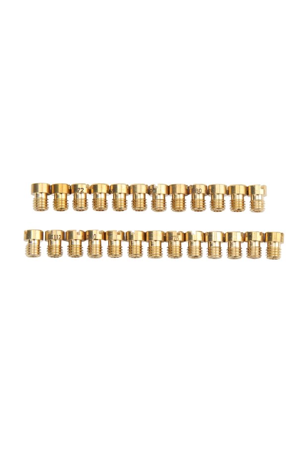 25pcs 25pcs Main Jet Carburetor Carb Main Jet Kit 55‑115 M5 Replacement for Dellorto Carburetor PHBG