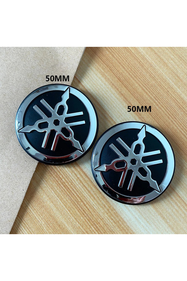A1 silver 2pcs 3D ABS Emblem Sticker Motorcycle Round Logo Badge Decal for Yamaha YZF R1 R3 R6 R7 MT