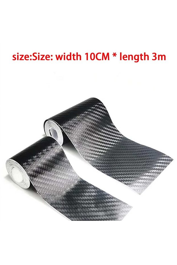 black 1 Protective Sticker for Car Anti-Trampling and Anti-Scratch Carbon Fiber Pattern Door Sill 10
