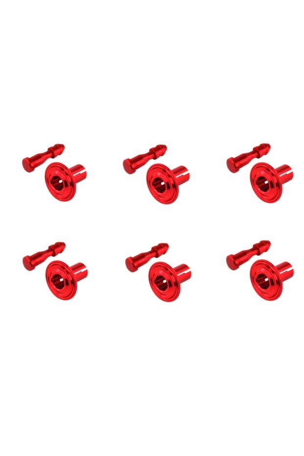 6pcs Red Motorcycle Expansion Buckle Aluminum Alloy Decorative Buckle Aluminum Rivet Screw Replaceme