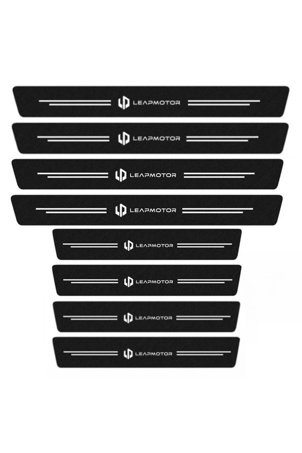8pcs For Leapmotor T03 S01 C11 C01 C10 C16 B10 4Pcs Carbon Fiber Car Door Sill Sticker Threshold Pad