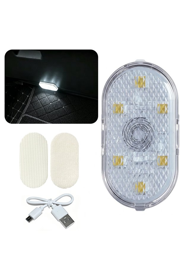 2PCS White 1-4PCS Touch Light for Car Led Light 6 Bright LED Beads Finger Touch Sensor Reading Lamp