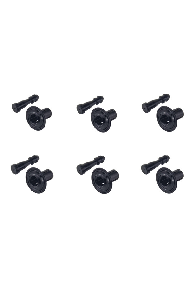 6pcs Black Motorcycle Expansion Buckle Aluminum Alloy Decorative Buckle Aluminum Rivet Screw Replace