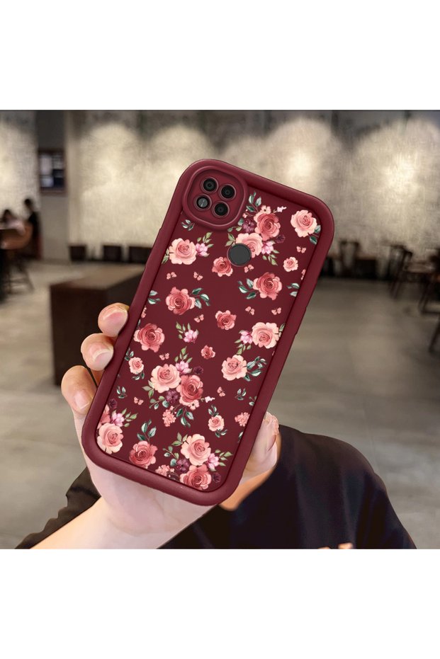 Poco C31-Compatible Phone Case with Romantic Rose and Butterfly Print, Shock-Resistant