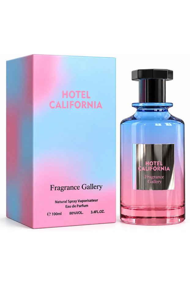 Scent Muse Hotel California Eau de Parfum 100 ml | Natural Spray, Bright Citrus & Soft Musk, Warm Finish, Blue & Blush Design, Matching Box Included