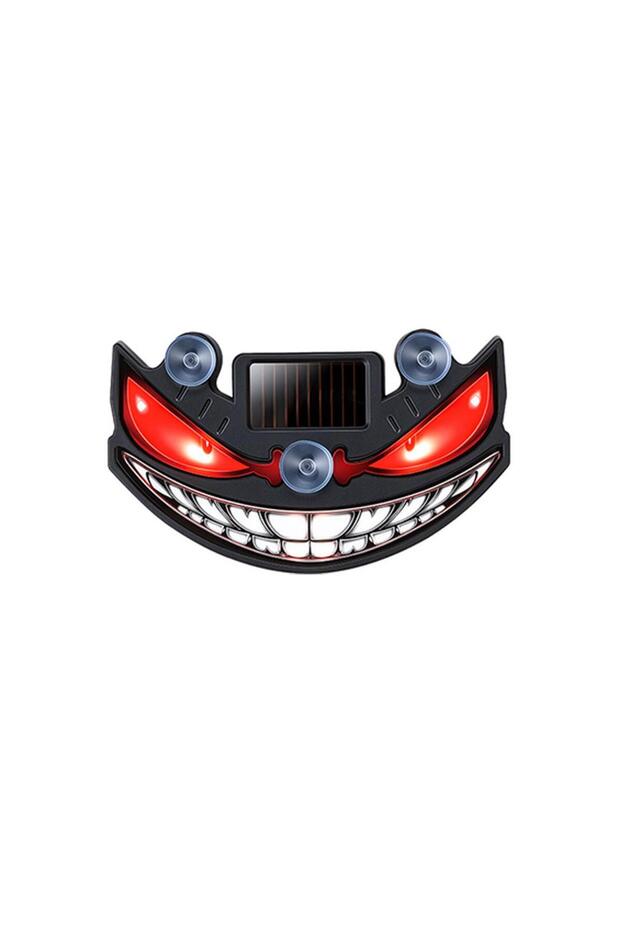 Q01 Solar Dynamic Neon Atmosphere Lamp LED Devil Eye Car Light Wireless Windshield Decoration With S