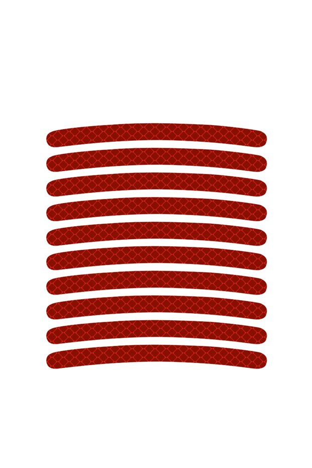 40 Pcs Red 20/40 Pcs Car Wheel Hub Reflective Sticker Rainbow Fluorescence Luminous Stripe Tape Auto