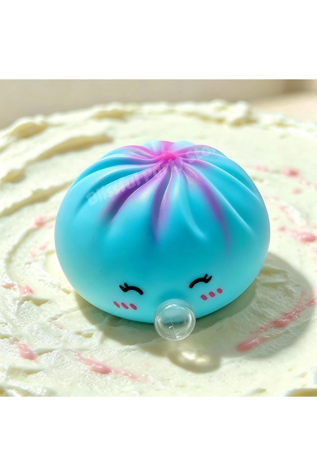 StyleB-1pcs Bubble-Blowing Dumpling Squeeze Squishy Soft Slow Rebound Cute Dumpling Shaped Squeeze S